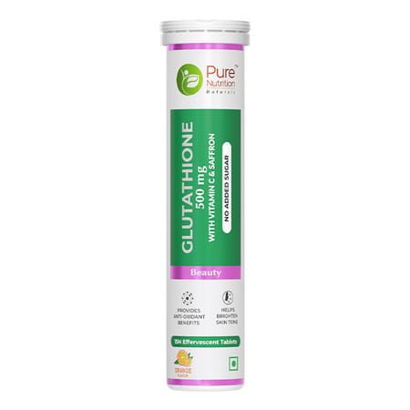 Pure Nutrition Glutathione 500 Mg L Glutathione Tablets For Healthy Glowing Skin - 15 Tablets