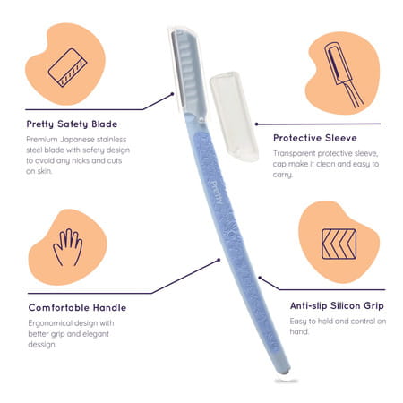 Sanfe Pretty Face Razor For Pain-Free Facial Hair Removal (1 Unit)