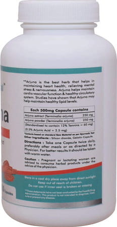 Way2herbal Arjuna Heart Care 500Mg - 120 Capsules