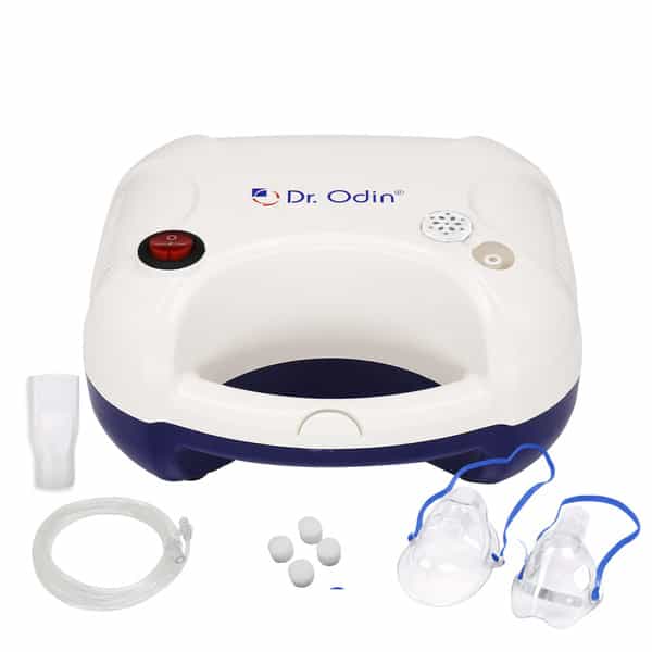 Dr. Odin Odn303 Piston Compressor Nebulizer With Complete Kit Nebulizer (White & Blue)