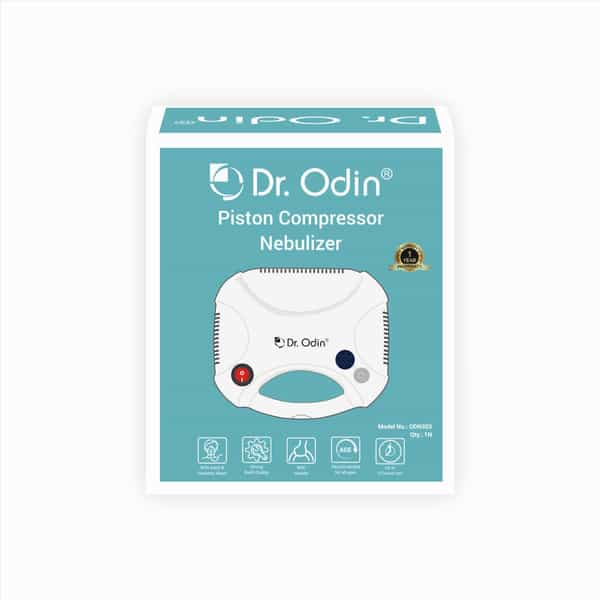 Dr. Odin Odn303 Piston Compressor Nebulizer With Complete Kit Nebulizer (White & Blue)