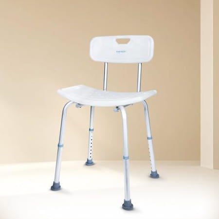 Everactiv Waterproof Shower Chair Stool | Backrest For Elders