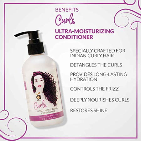 Anveya Curls Ultra-Moisturizing Conditioner For Curly Hair 250ml