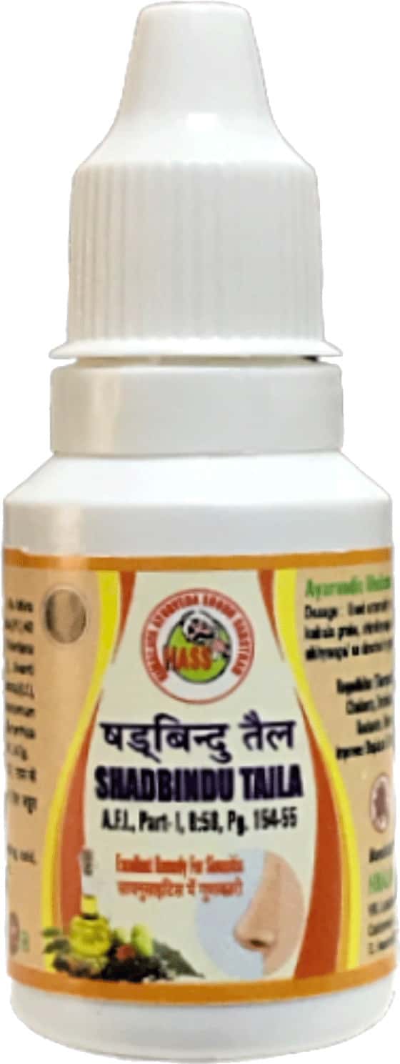Hass Shadbindu Taila Oil Tel Thailam 15 Ml Each X 4 With Nasal Drop