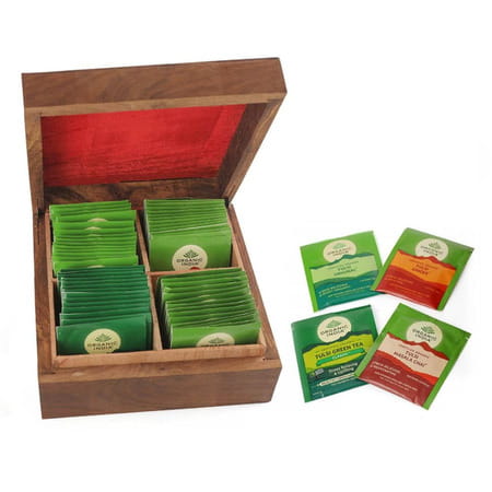 Organic India Executive Wooden 60 Teabags Box (Old Flr)