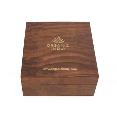 Organic India Executive Wooden 60 Teabags Box (Old Flr)
