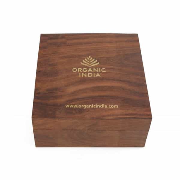 Organic India Executive Wooden 60 Teabags Box (Old Flr)