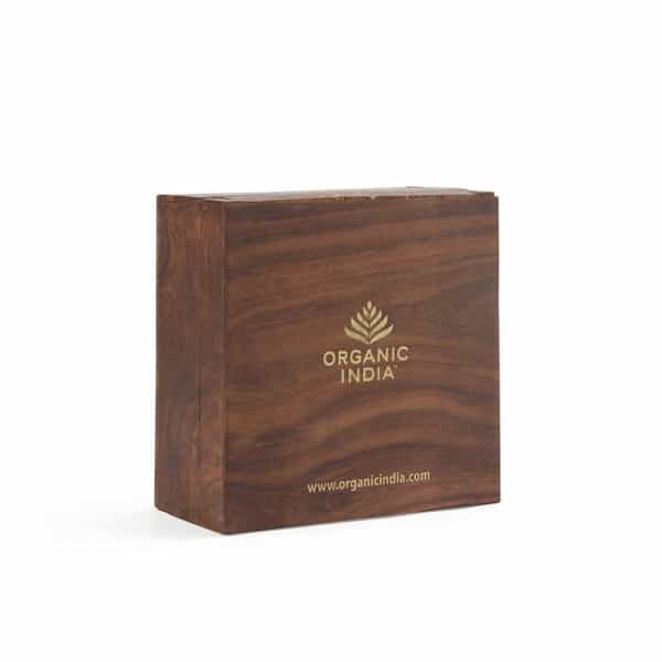 Organic India Executive Wooden 60 Teabags Box (Old Flr)