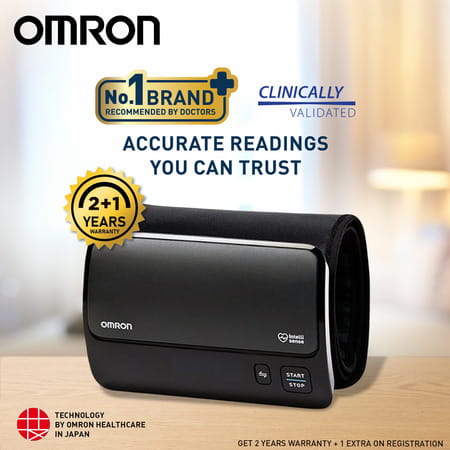 Omron Smart Elite+ Hem 7600t Tubeless 360 Accurate Digital Blood Pressure Monitor Black