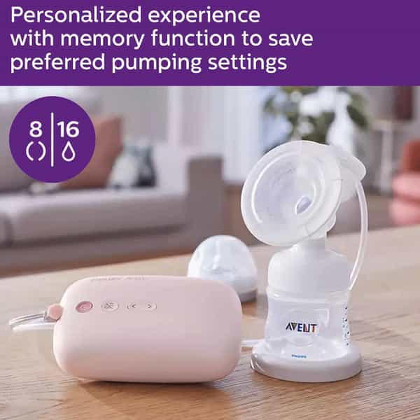 Philips Avent Comfort Single Electric Breast Pump (White) Scf395/11