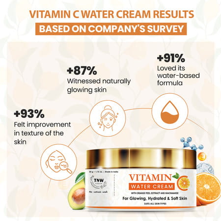 Tnw -The Natural Wash Vitamin C Water Cream For Hydrated Skin | Makes Skin Soft & Supple