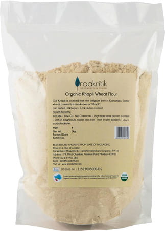 Praakritik Organic Khapli Wheat Atta 1 Kg
