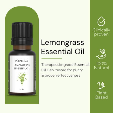 Puraroma Lemongrass Essential Oil - 10 Ml