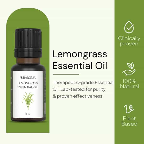 Puraroma Lemongrass Essential Oil - 10 Ml