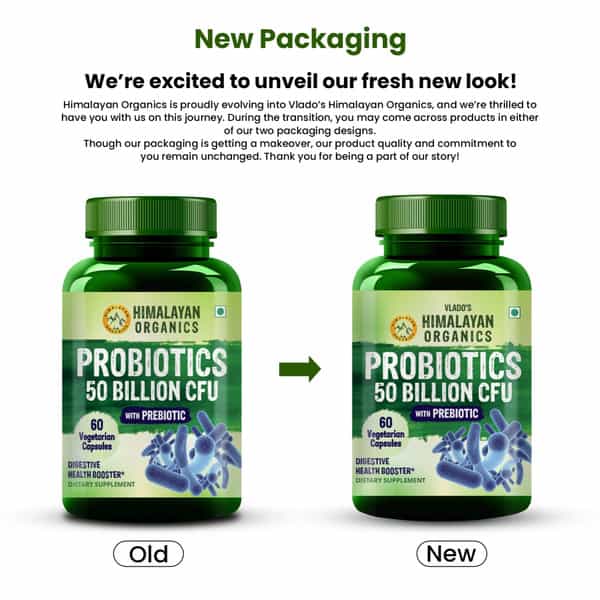Vlado's Himalayan Organics Probiotics Supplement 50 Billion Cfu - 60 Veg Capsules