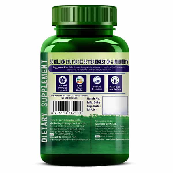 Vlado's Himalayan Organics Probiotics Supplement 50 Billion Cfu - 60 Veg Capsules