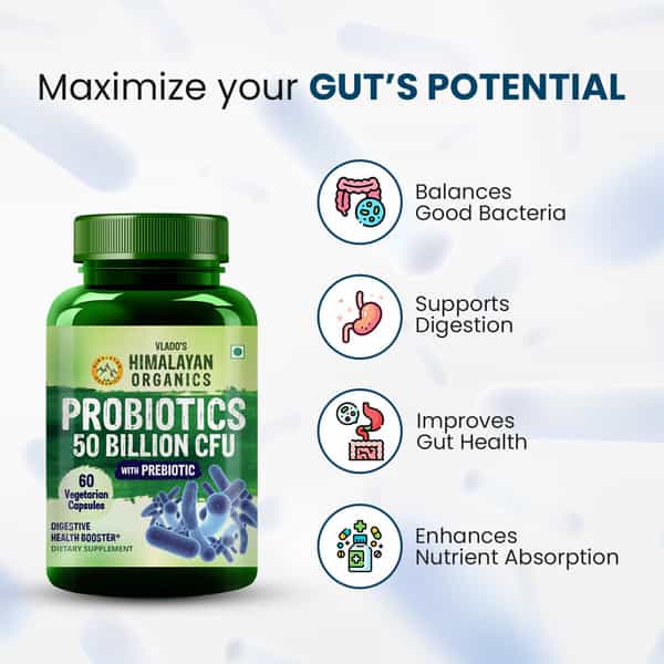 Vlado's Himalayan Organics Probiotics Supplement 50 Billion Cfu - 60 Veg Capsules