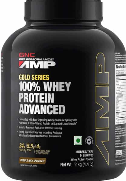 Gnc Amp Gold Series 100% Whey Protein Advanced- 4.4 Lbs 2 Kg (Double Rich Chocolate)