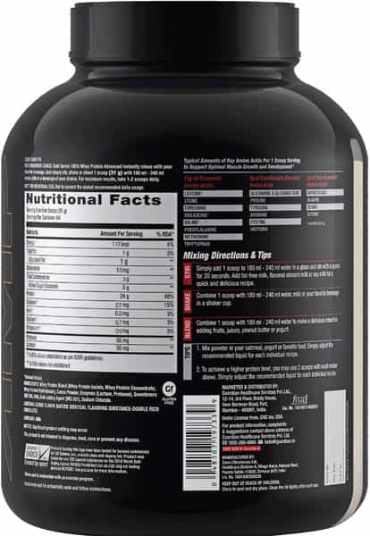Gnc Amp Gold Series 100% Whey Protein Advanced- 4.4 Lbs 2 Kg (Double Rich Chocolate)