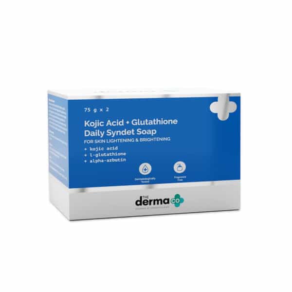 The Derma Co Kojic Acid + Gluthione Daily Syndet Soap 2X75 Gram (Pack Of 2)