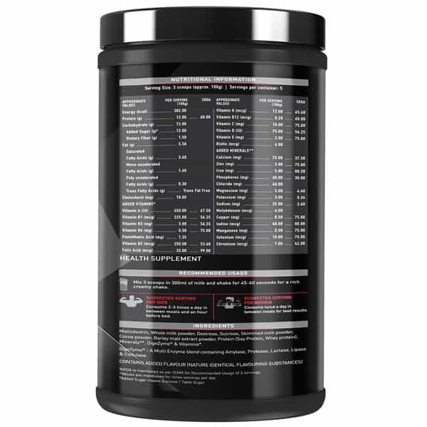 Muscleblaze Weight Gainer With Added Digezyme (Chocolate, 500G, 5 Servings) + Plastic Shaker, 650 Ml