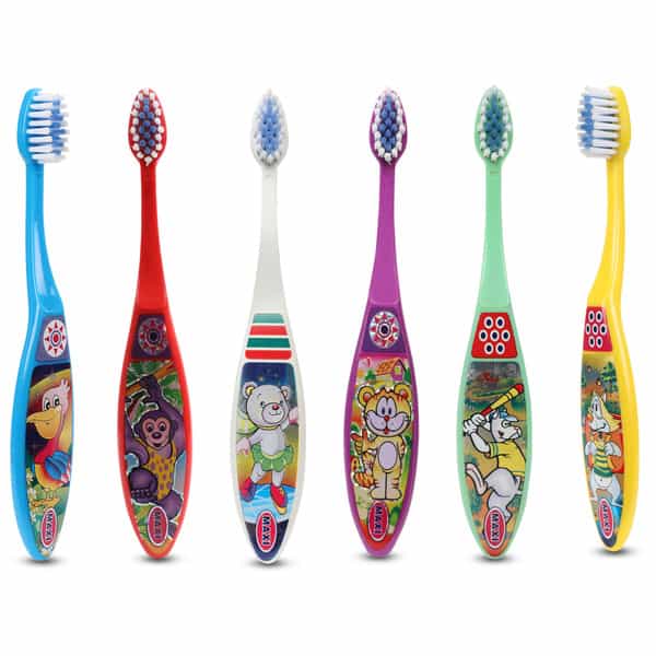 Maxi Toffee Junior Soft Toothbrush (Pack Of 12)