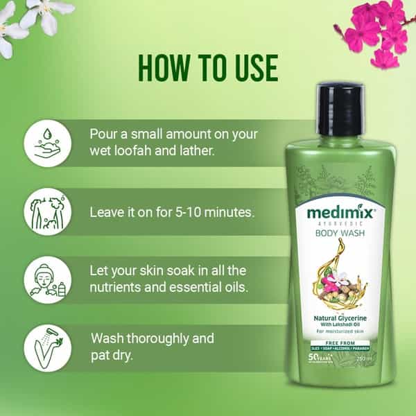 Medimix Ayurvedic Naturalglycerine With Lakshadi Oil Body Wash - 250 Ml