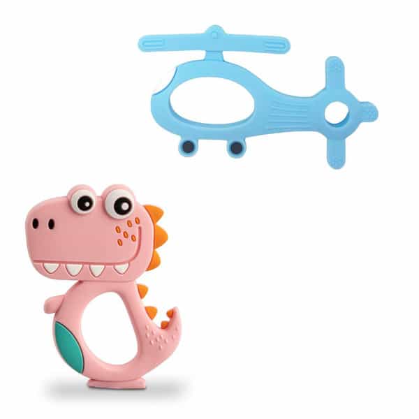 Chevalier Soft Silicone Rubber Baby Teether | Soothes Sore Gums Chew Infant Toy Combo 2 Dphs