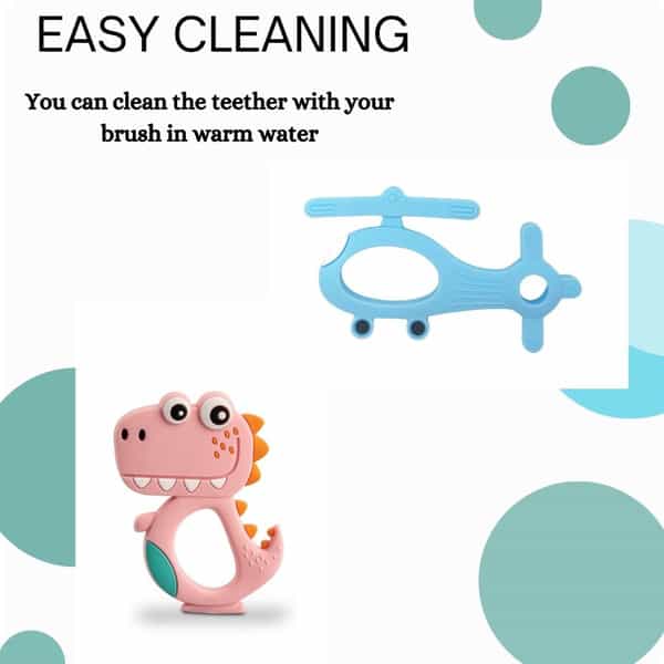 Chevalier Soft Silicone Rubber Baby Teether | Soothes Sore Gums Chew Infant Toy Combo 2 Dphs