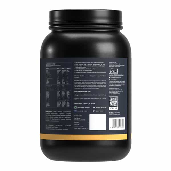 Nutrabay Gold 100% Whey Protein Concentrate|25G Protein|Muscle Support & Recovery|Mango | 1 Kg