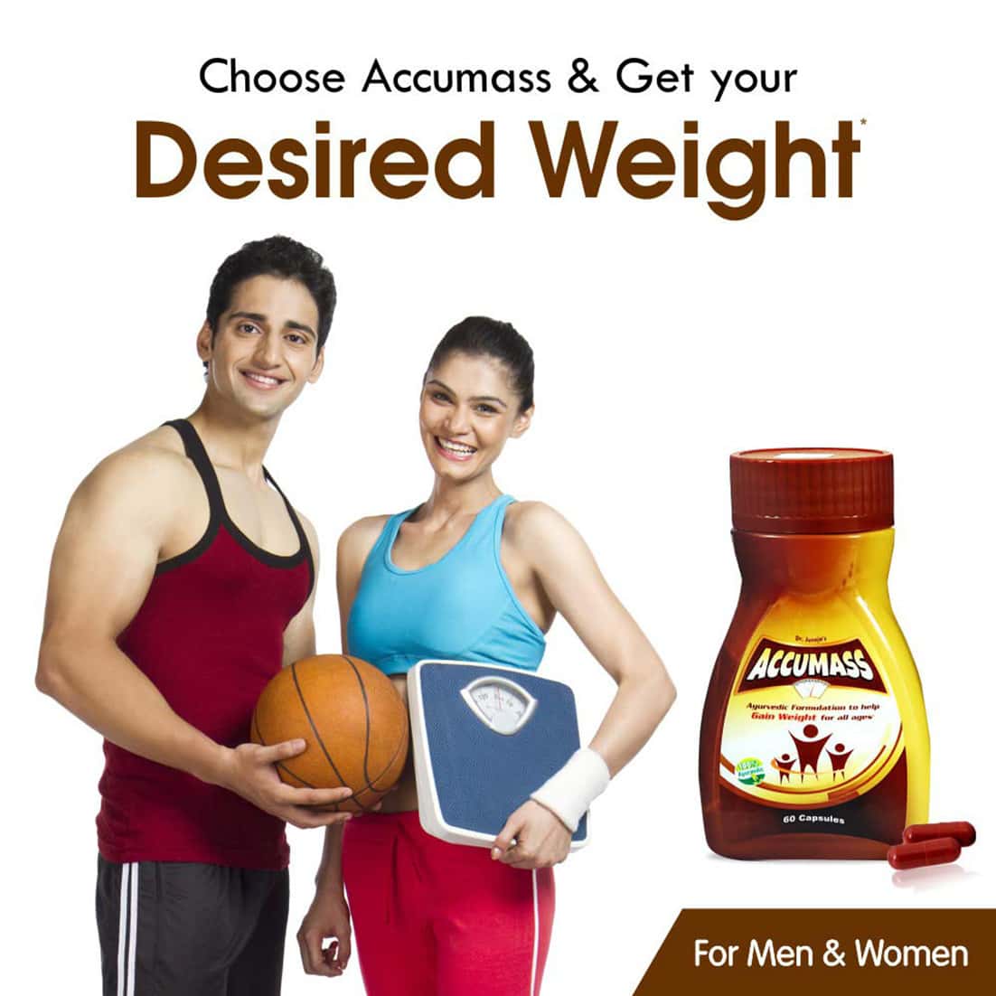 Buy ACCUMASS WEIGHT GAIN BOTTLE OF 60 CAPSULES Online & Get Upto 60