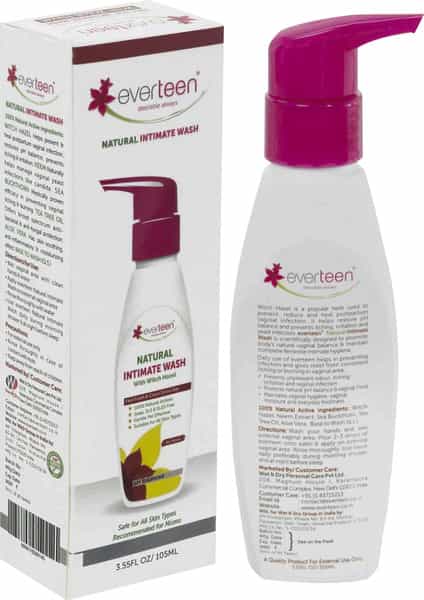 Everteen Witch Hazel Natural Intimate Wash For Feminine Intimate Hygiene In Moms 1 Pack- 105Ml
