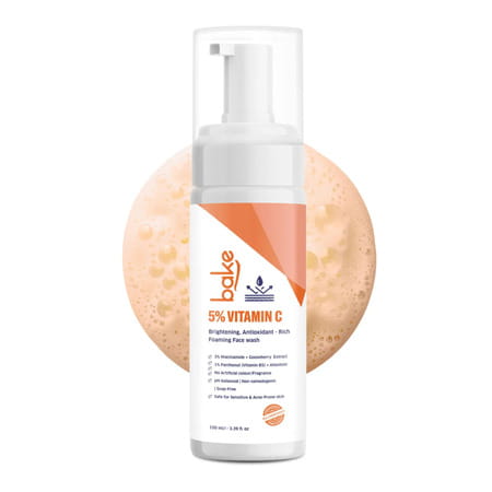 Bake 5% Vitamin C Foaming Face Wash With Niacinamide (100ml)