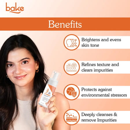 Bake 5% Vitamin C Foaming Face Wash With Niacinamide (100ml)