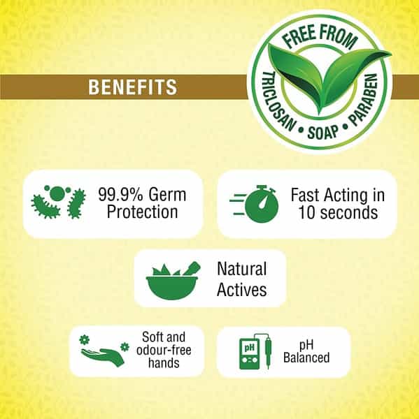 Medimix Ayurvedic Nature Fresh Hand Wash With Lemon Tulsi Aloe Vera Value Pack Refill Pouch-2X175ml