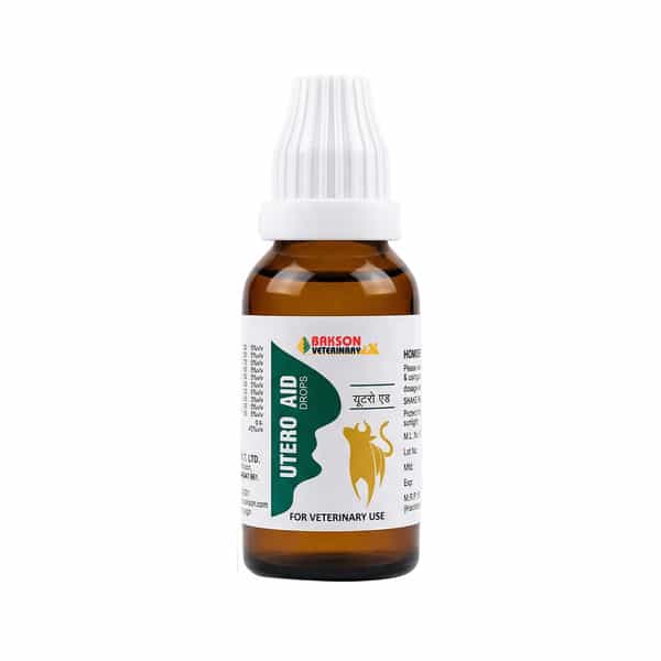 Baksons Homoeopathy Utero Aid Drops For Veterinary Use 30 Ml