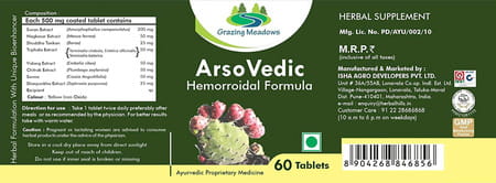 Grazing Meadows Arsovedic 60 Tablets | Herbal Supplement (Pack Of 2)