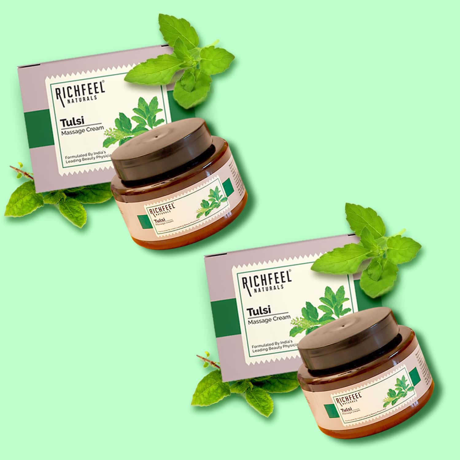Tulsi Massage Cream 100 G Pack Of 2