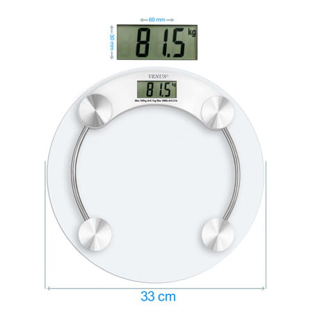Venus (India) Round Electronic Digital Personal Bathroom Weight Machine | Upto 180kg
