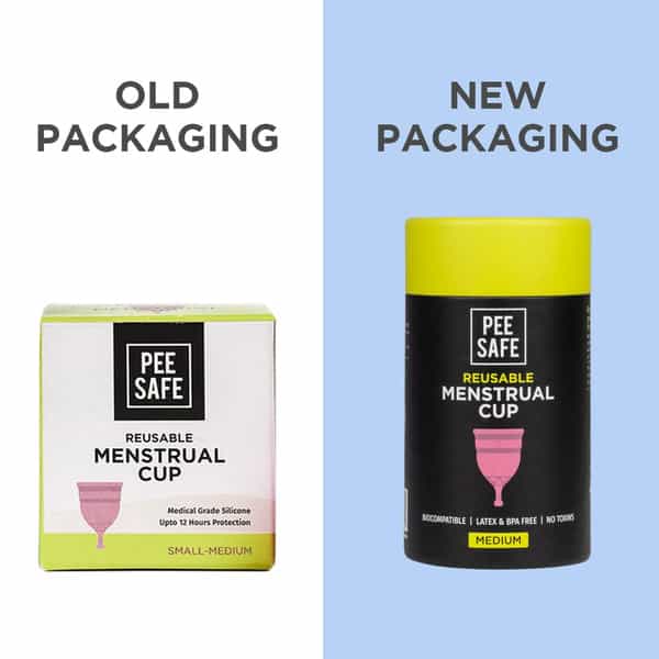 Peesafe Reusable Menstrual Cup For Women - Medium Size With Pouch| Us Fda Registered | Pack Of 1