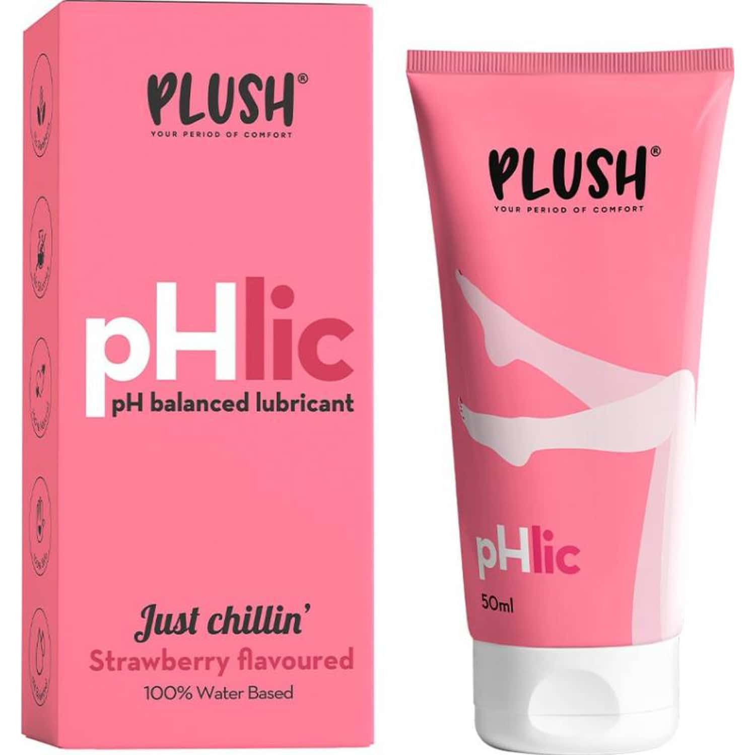 Plush Phlic Water Based Ph Balanced Lubricant | Strawberry Based Lubricant (50 G)