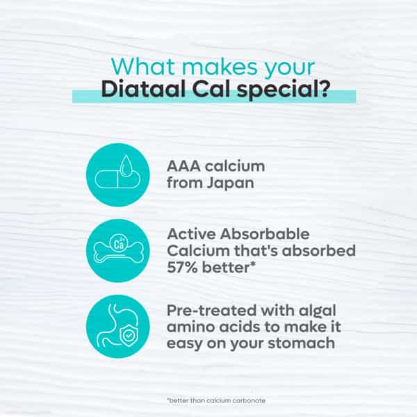Diataal Cal Strongbones Calcium With Vit D3 - 30 Tablets - Buy One Get One