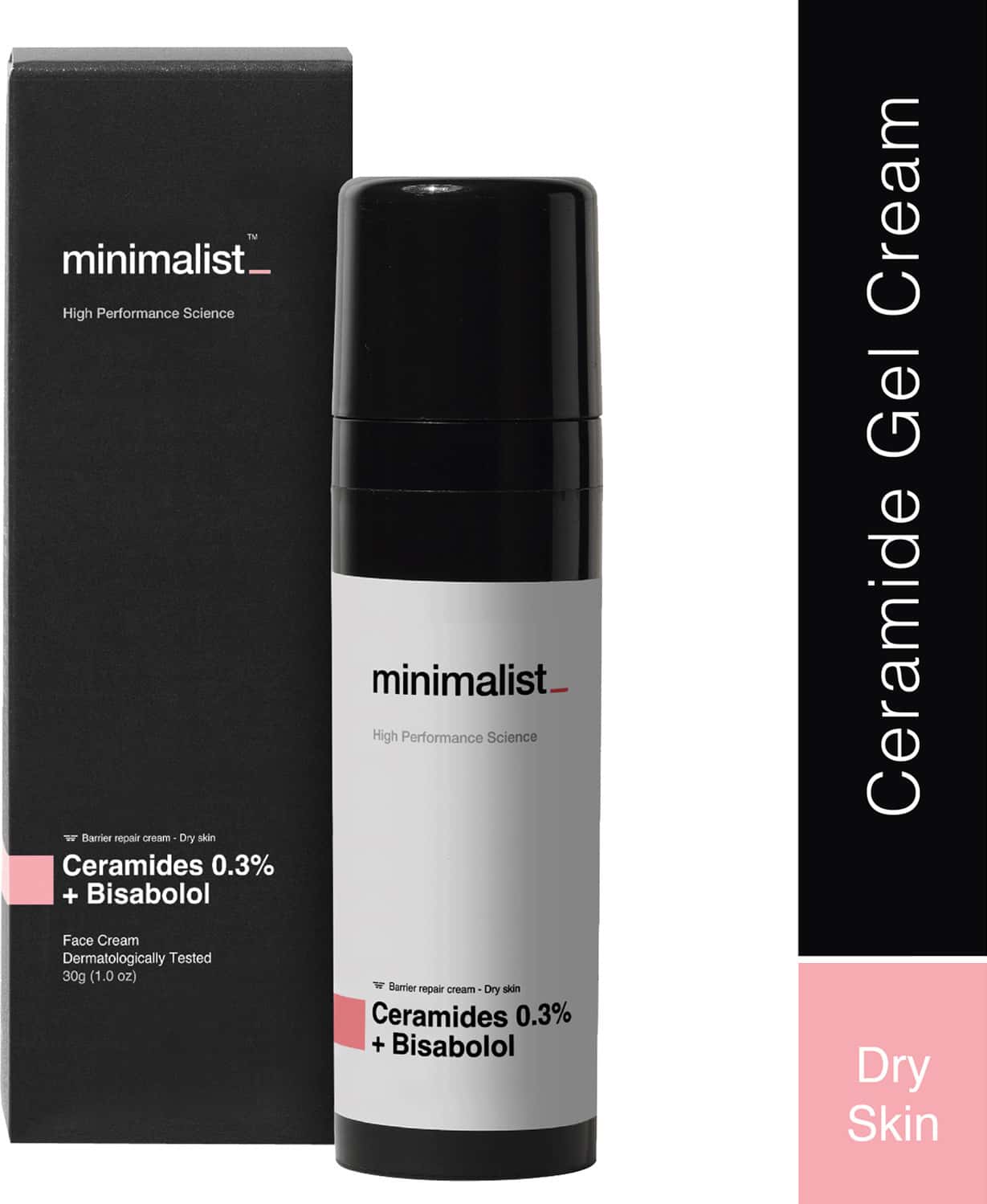 Minimalist 0.3% Ceramide Barrier Repair Moisturizing Cream For Dry Skin With Bisabolol - 30 G