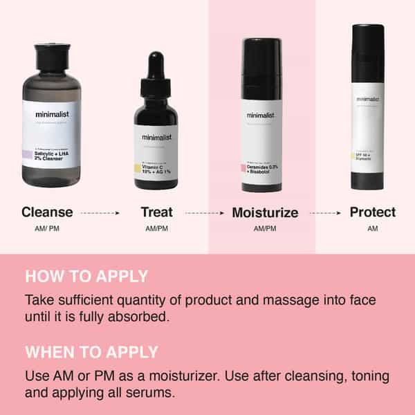 Minimalist 0.3% Ceramide Barrier Repair Moisturizing Cream For Dry Skin With Bisabolol - 30 G