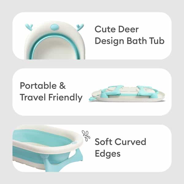 R For Rabbit Bubble Double Aqua Baby Bath Tub - Blue