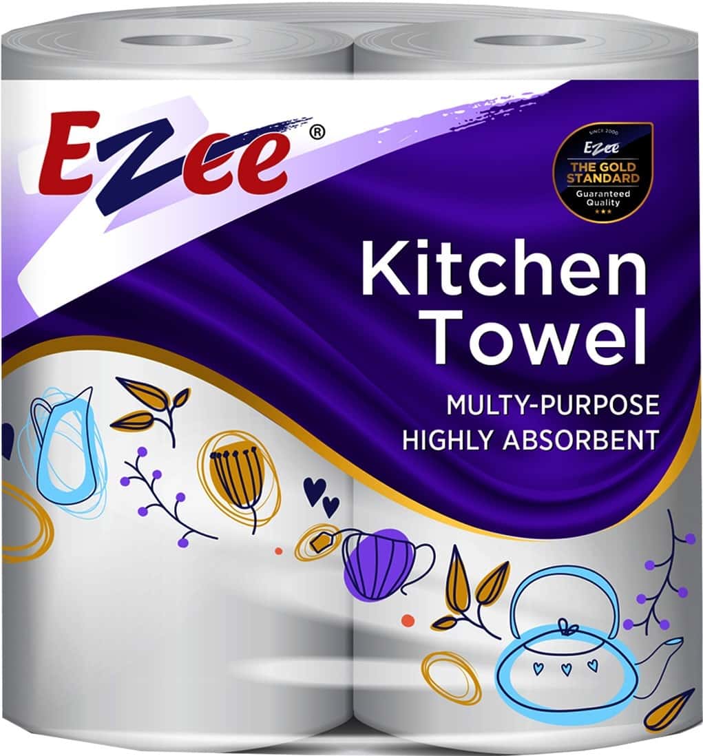 Ezee 2 Ply Kitchen Towel 2 In 1 Saving Pack Of 100