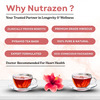 Nutrazen Eternal Brew Hibiscus Tea With Hibiscus Flower Petals | Natural Antioxidant - 30 Servings