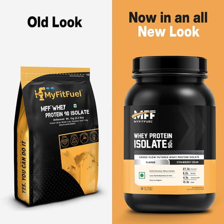 Myfitfuel Mff Whey Protein 90 Isolate | 1 Kg | 30 Servings (Unflavoured) | Pure 100% Isolate Protein
