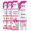 Veet Pure Hair Removal Cream For Women With No Ammonia Smell Normal Skin - 100G Pack Of 3