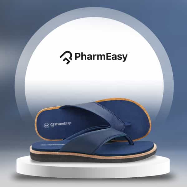 Pharmeasy Women's Diabetic & Orthopedic Slippers - Blue - Size Uk 4